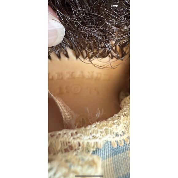 Madame Alexander 15” Doll 1977 Sleep Eyes Vinyl Brunette Blue Gingham Dress VTG - Picture 6 of 6